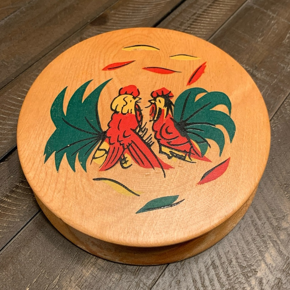 Wooden painted hamburger patty press Made In Japan